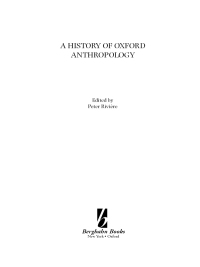 Titelbild: A History of Oxford Anthropology 1st edition 9781845453480