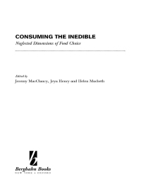 Cover image: Consuming the Inedible 1st edition 9781845453534
