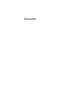 Cover image: Postsocialism 1st edition 9781845451240