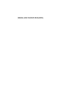 Cover image: Media and Nation Building 1st edition 9781845451325