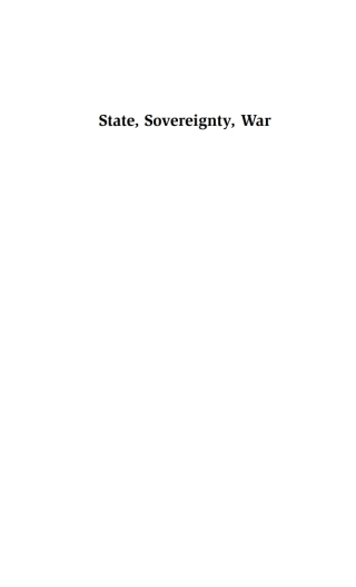 Imagen de portada: State, Sovereignty, War 1st edition 9781845450229