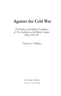 Immagine di copertina: Against the Cold War 1st edition 9781780760308