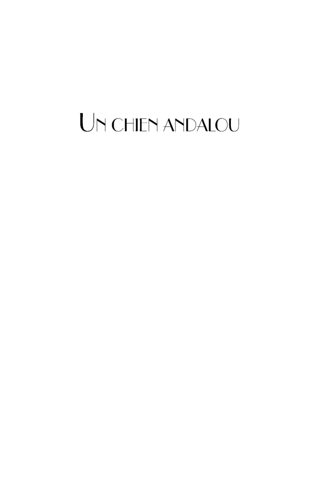 Un Chien Andalou French Film Guide 1st Edition