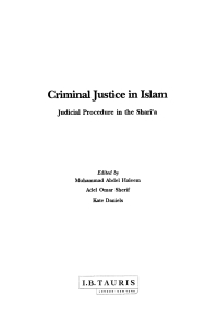 Omslagafbeelding: Criminal Justice in Islam 1st edition 9781788310628