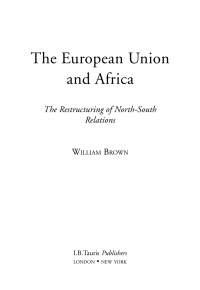 Omslagafbeelding: The European Union and Africa 1st edition 9781860646607