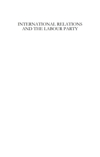 Imagen de portada: International Relations and the Labour Party 1st edition 9781780760452