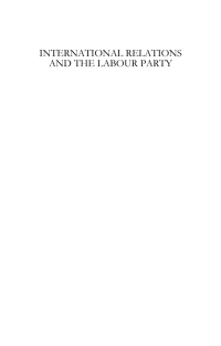 Titelbild: International Relations and the Labour Party 1st edition 9781780760452