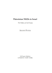 Cover image: Palestinian NGOs in Israel 1st edition 9781850436300
