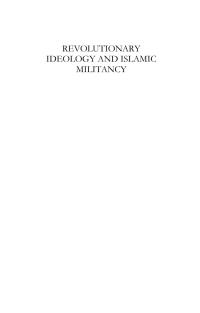 Titelbild: Revolutionary Ideology and Islamic Militancy 1st edition 9781845110635
