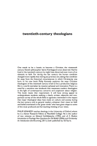 Omslagafbeelding: Twentieth-Century Theologians 1st edition 9781845119553