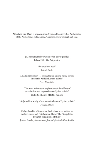 Cover image: The Struggle for Power in Syria 1st edition 9781848857605