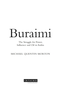 Cover image: Buraimi 1st edition 9781848858183