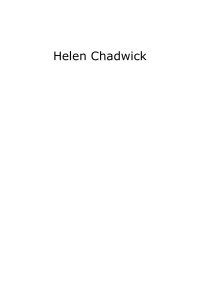 Cover image: Helen Chadwick 1st edition 9781780760070