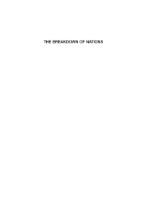 Immagine di copertina: The Breakdown of Nations 1st edition 9780857845498