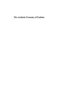 Cover image: The Aesthetic Economy of Fashion 1st edition 9781845204730