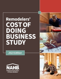 Imagen de portada: Remodelers Cost of Doing Business Study, 2023 Edition 9780867188035