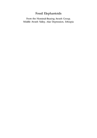 Cover image: Fossil Elephantoids 9780871698315