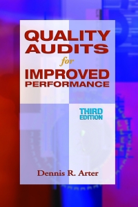 Cover image: Quality Audits for Improved Performance 3rd edition 9780873895705