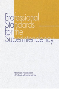 Cover image: Professional Standards for the Superintendency 9780876522028