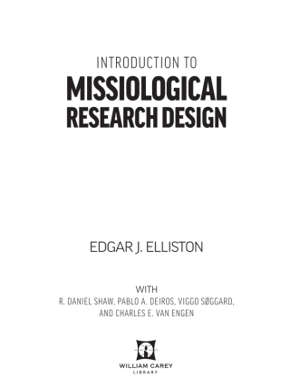 Cover image: Introduction to Missiological Research Design 1st edition 9780878084753