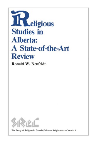 Omslagafbeelding: Religious Studies in Alberta 9780919812185