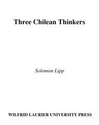 Cover image: Three Chilean Thinkers 9780889200173