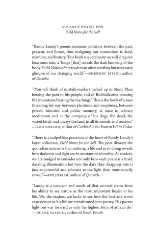 Omslagafbeelding: Field Notes for the Self 9780889776913