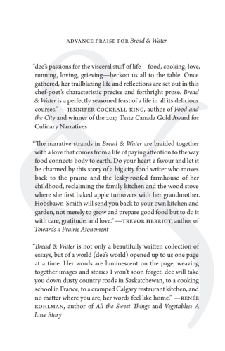 Omslagafbeelding: Bread & Water 9780889778115