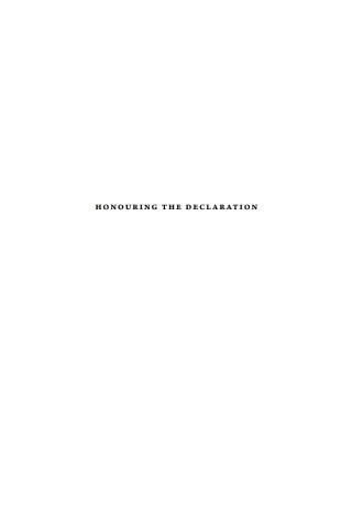 Imagen de portada: Honouring the Declaration 9780889778320