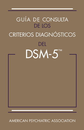 Cover image: Guía de consulta de los criterios diagnósticos del DSM-5® 9780890425510