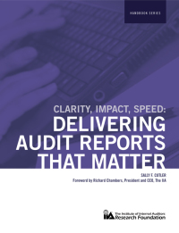 Omslagafbeelding: Clarity, Impact, Speed: Delivering Audit Reports that Matter 9780894137099