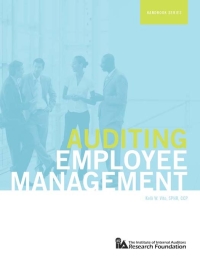Omslagafbeelding: Auditing Employee Management 9780894137198