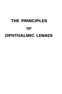 Cover image: The Principles of Ophthalmic Lenses 6th edition 9780900099038