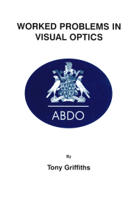 Cover image: Worked Problems in Visual Optics 1st edition 9780900099311