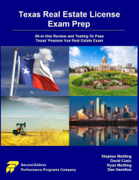 Cover image: Texas Real Estate License Exam Prep: All-in-One Review and Testing to Pass Texas' Pearson Vue Real Estate Exam  2nd edition 9780915777211