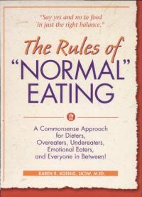 Imagen de portada: The Rules of "Normal" Eating 9780936077215