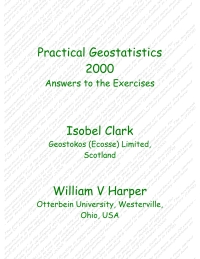 Imagen de portada: Practical Geostatistics 2000 Answers to the Exercises 1st edition 9780970331731