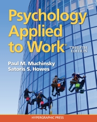 Imagen de portada: Psychology Applied to Work® 12th edition 9780974934532
