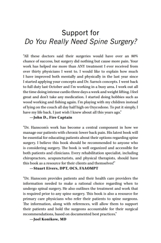 Cover image: Do You Really Need Spine Surgery? 9780988272965