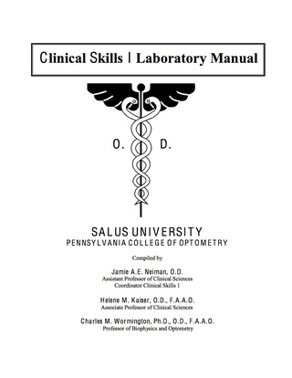 Cover image: Clinical Skills I Laboratory Manual 1st edition