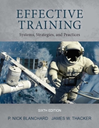 Cover image: Effective Training 6th edition 9781948426053