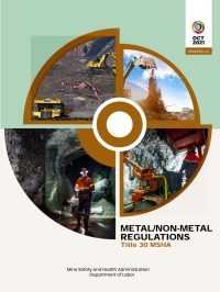 Imagen de portada: Metal/Non-Metal Regulations for Mining Title 30 MSHA - October 2021 1st edition 9781952160288