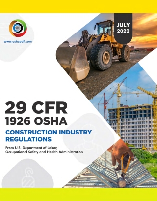 Cover image: OSHA 1926 Construction Industry July 2022 Book 1st edition 9781952160592