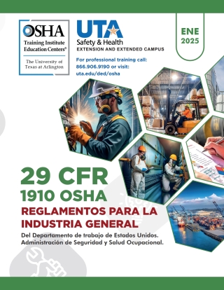 Cover image: UTA - Spanish OSHA 1910 General Industry January 2025 Book 1st edition 9781952160646