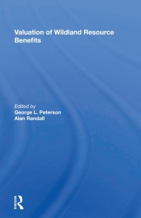 Titelbild: Valuation Of Wildland Resource Benefits 1st edition 9780367215750
