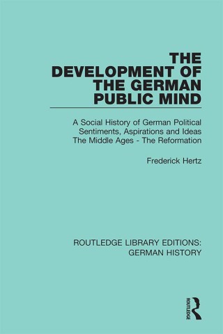 Imagen de portada: The Development of the German Public Mind 1st edition 9780367245771