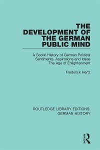Imagen de portada: The Development of the German Public Mind 1st edition 9780367245795