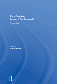 Cover image: World Soybean Research Conference III 1st edition 9780367213855