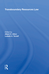Immagine di copertina: Transboundary Resources Law 1st edition 9780367214791
