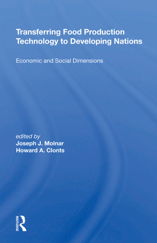 Cover image: Transferring Food Production Technology To Developing Nations 1st edition 9780367212230